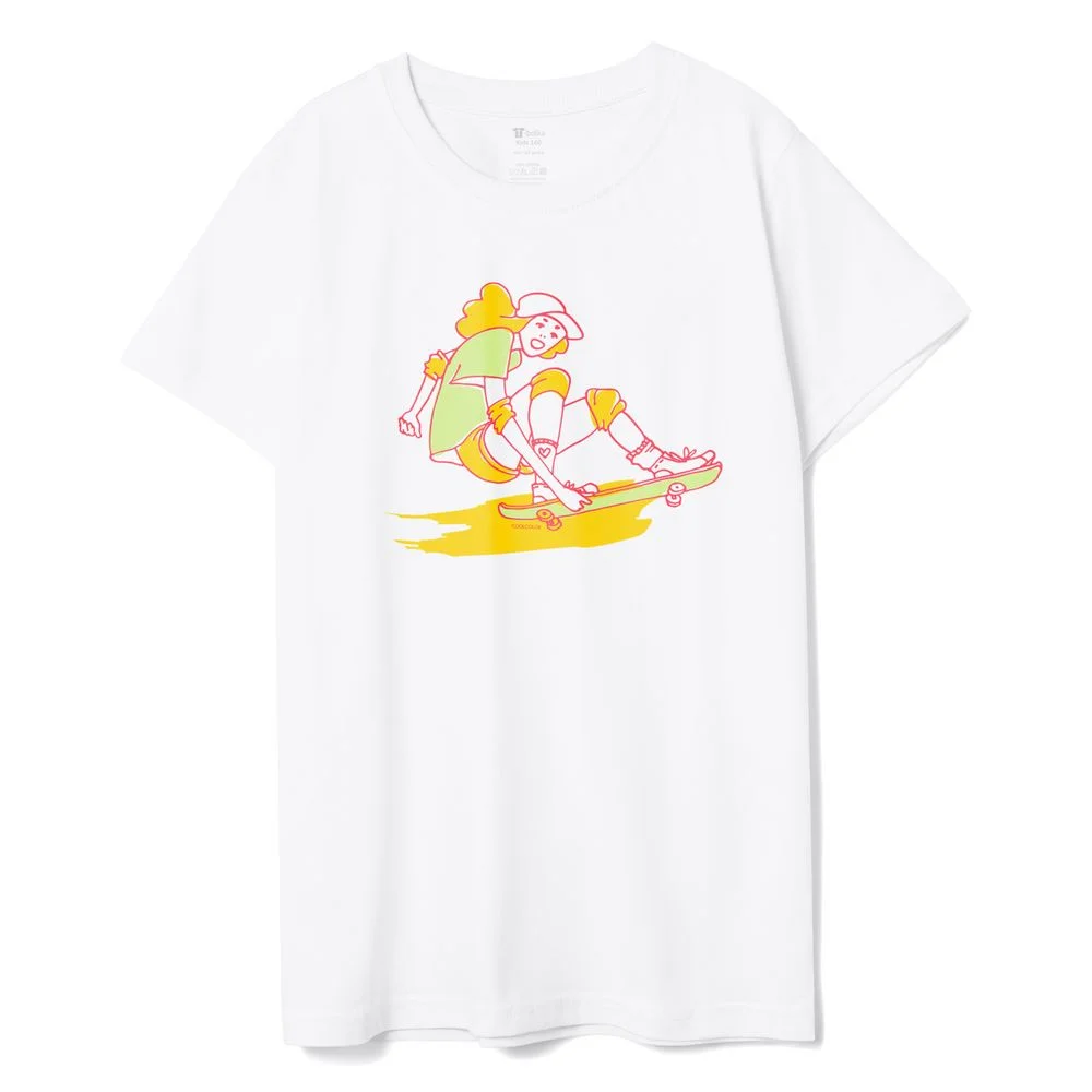 Футболка детская Skateboard белая - фото 1