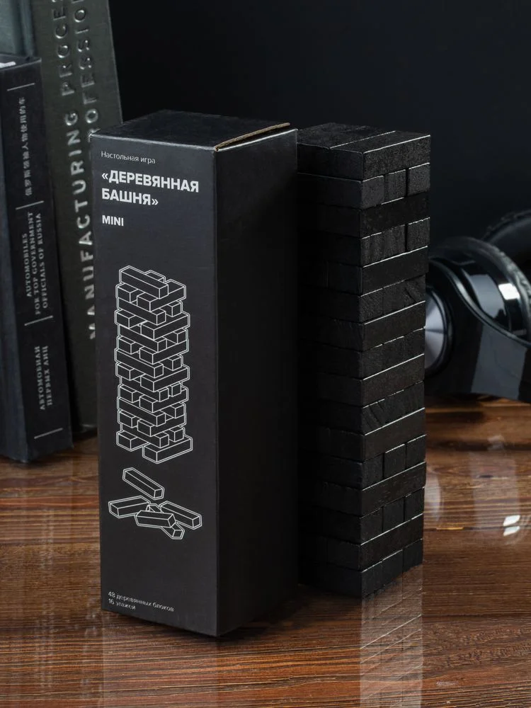Игра «Деревянная башня мини», черная - фото 6