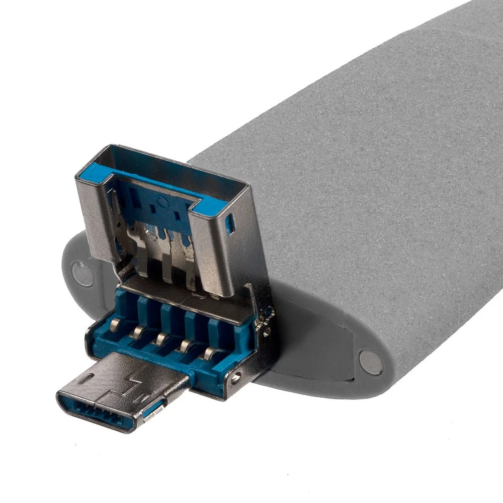 Флешка Pebble Universal USB 3.0 серая 64 Гб - фото 3
