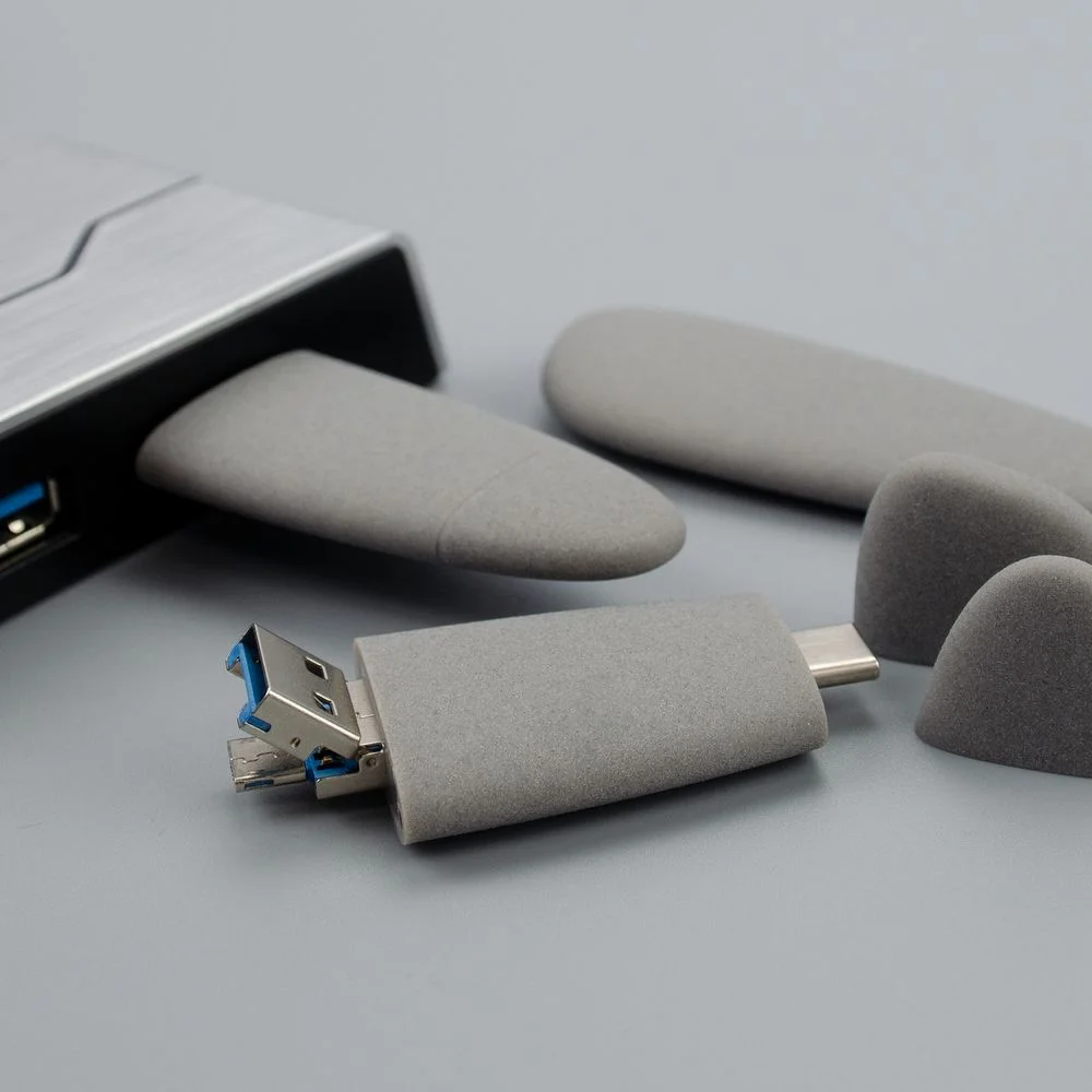Флешка Pebble Universal USB 3.0 серая 64 Гб - фото 9