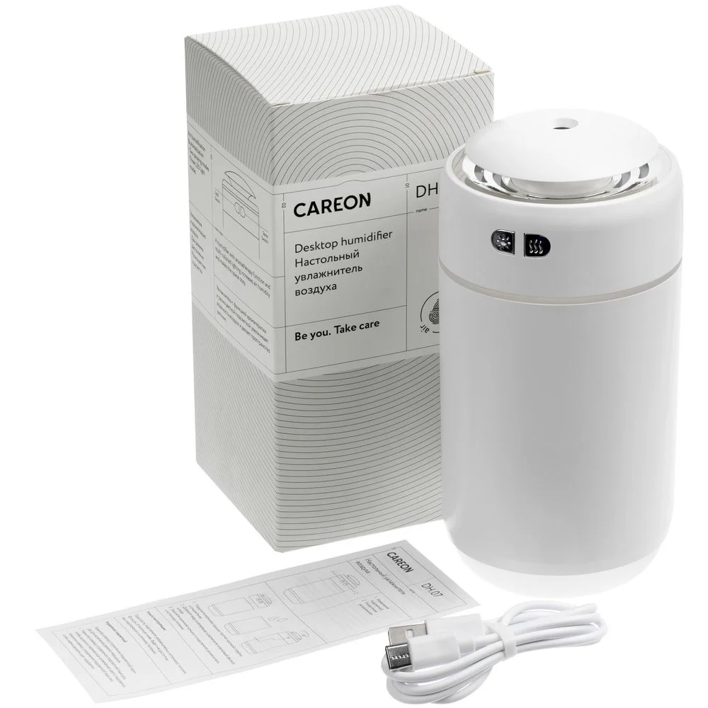 Настольный увлажнитель воздуха с подсветкой DH07 белый - фото 8