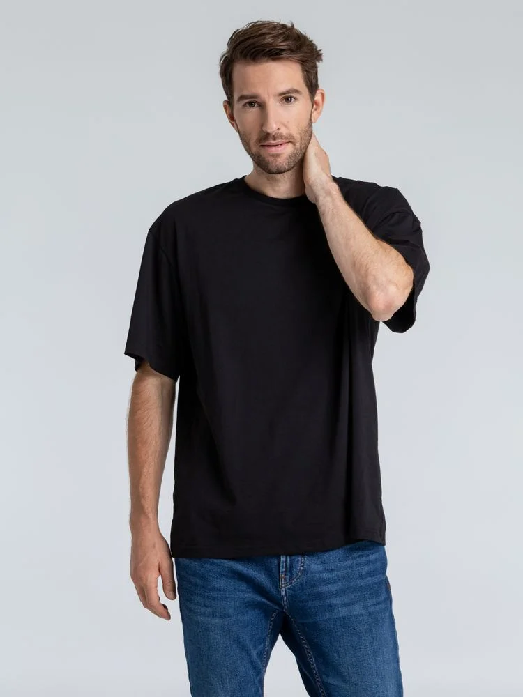 Футболка оверсайз Чистая соль черная