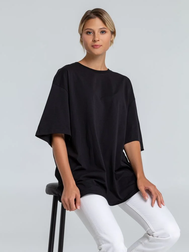 Футболка оверсайз Чистая соль черная - фото 6