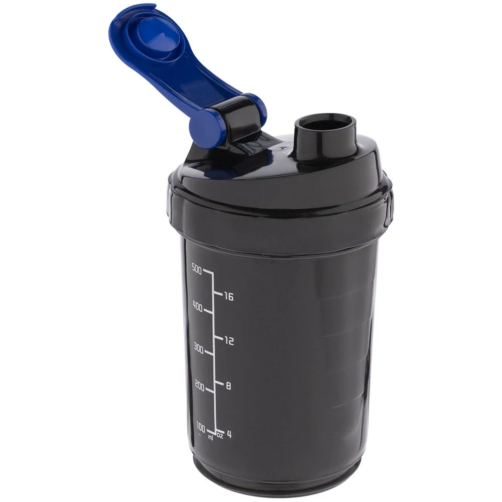Спортивный шейкер с контейнером Tonus, черно-синий - фото 4