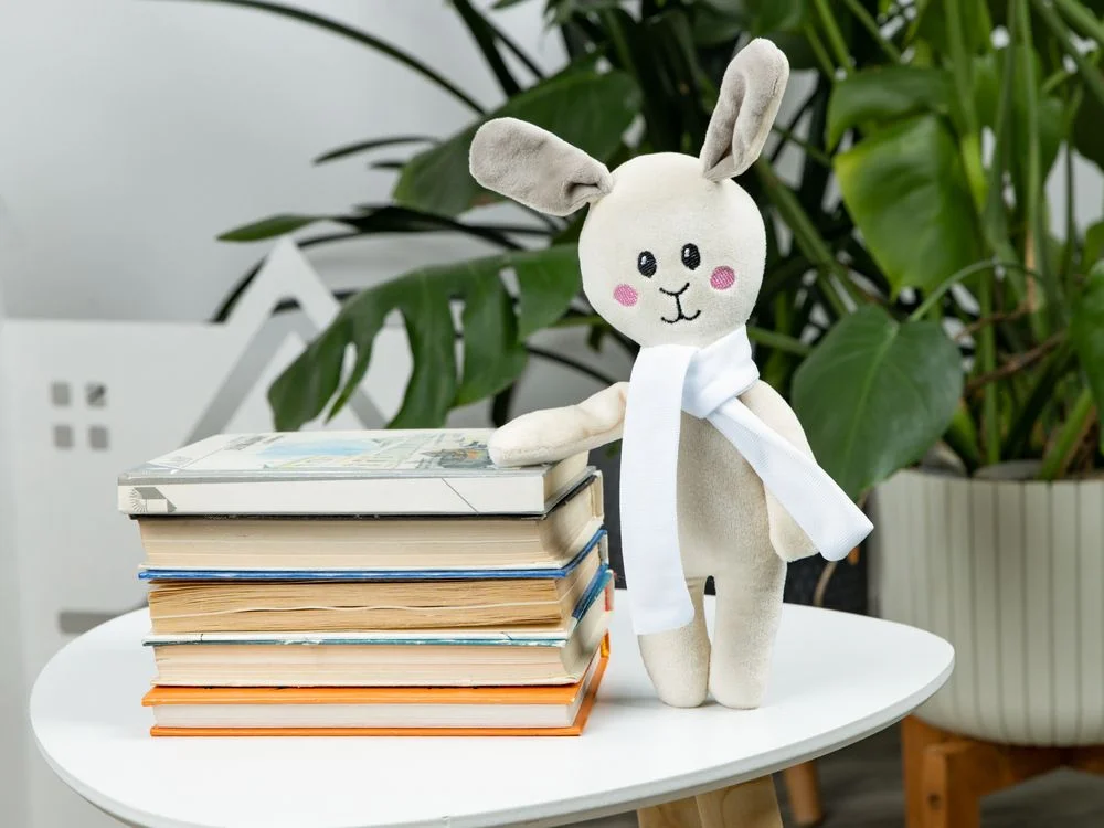Мягкая игрушка Beastie Toys заяц с белым шарфом - фото 7
