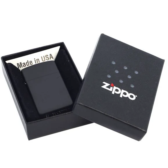 Зажигалка Zippo Slim Matt матовая черная - фото 3