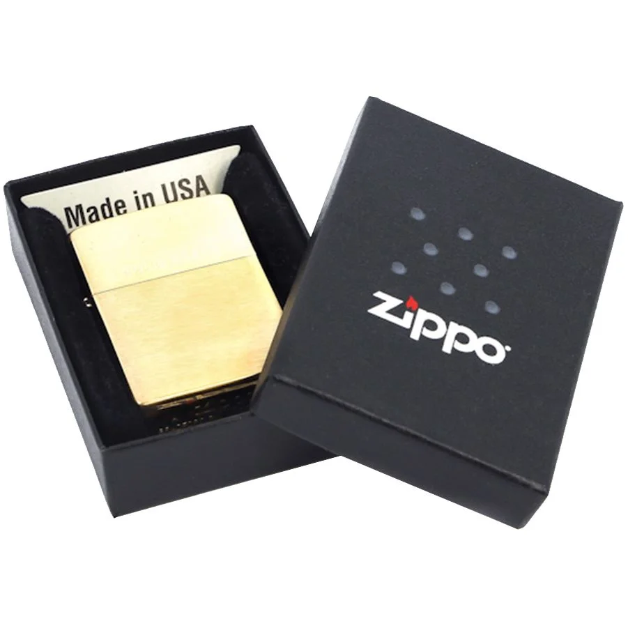 Зажигалка Zippo Classic Brushed золотистая - фото 3