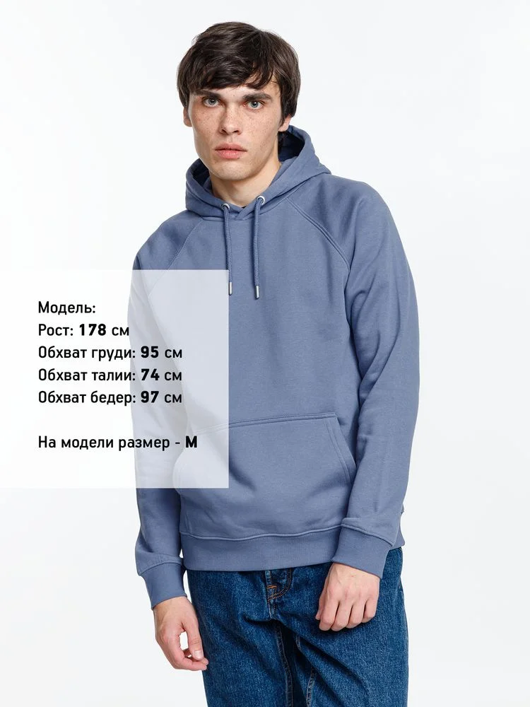 Толстовка унисекс Stellar синяя - фото 11