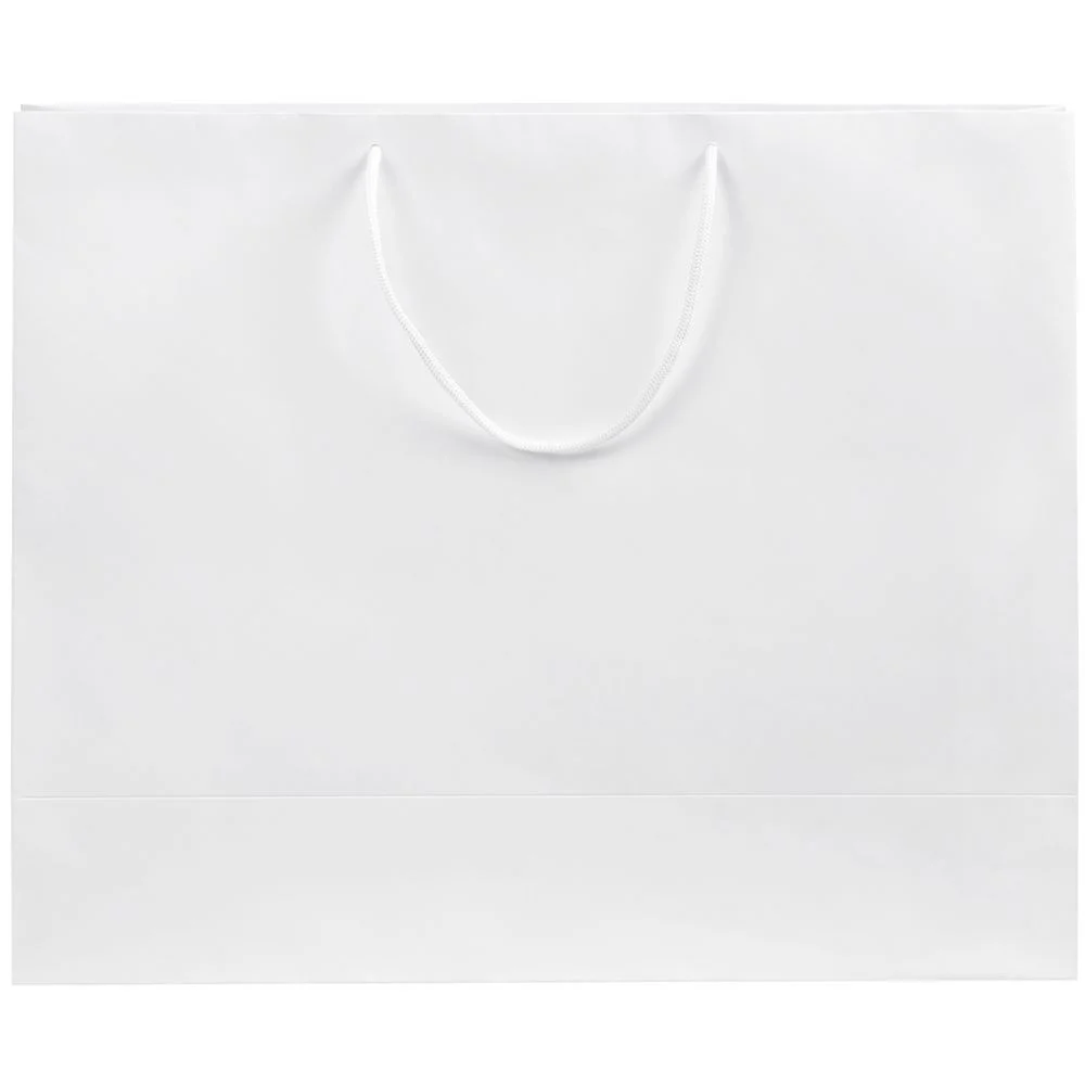 Пакет бумажный Крафт L белый - фото 2