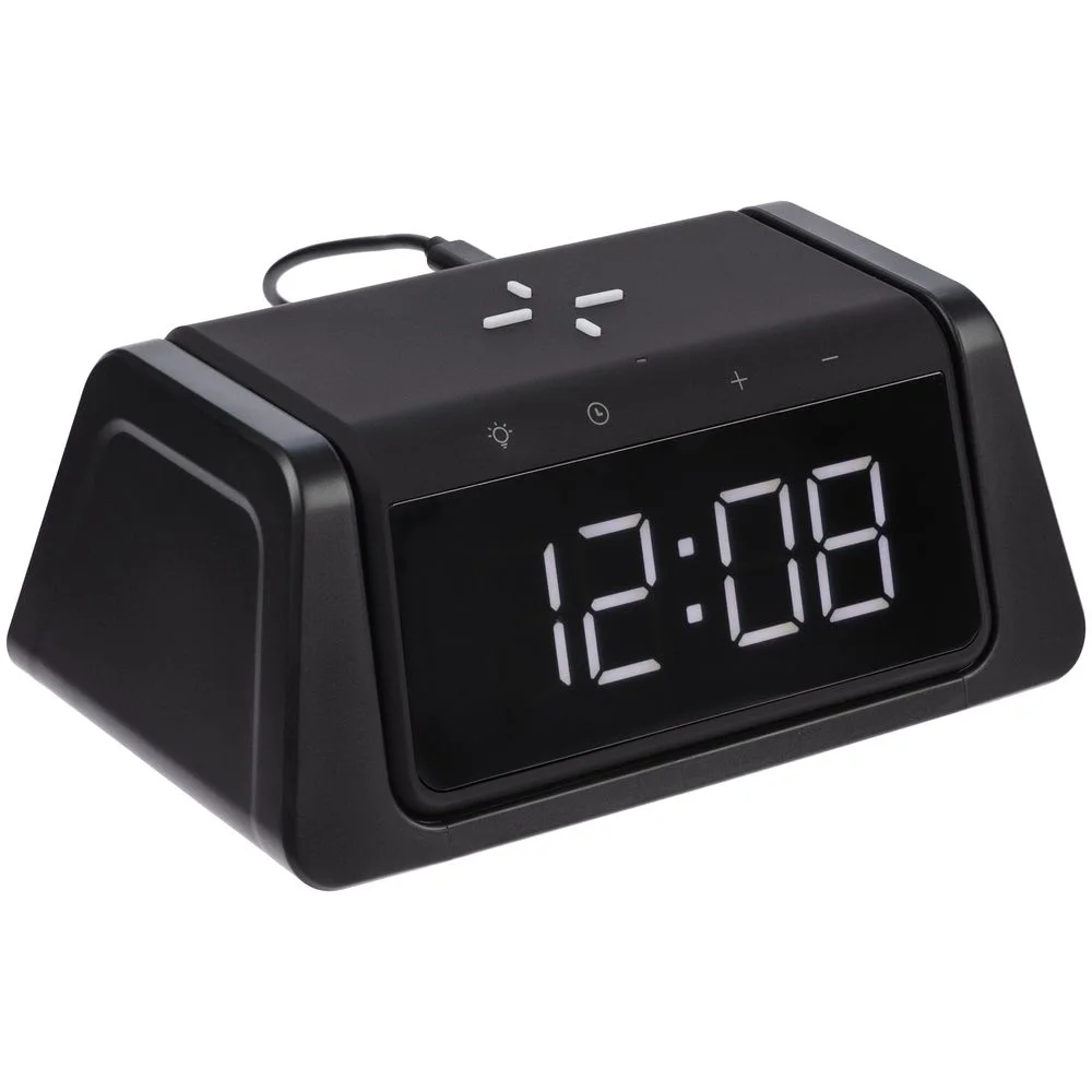 Настольный стерилизатор с беспроводной зарядкой и часами UV Depot, черный - фото 2