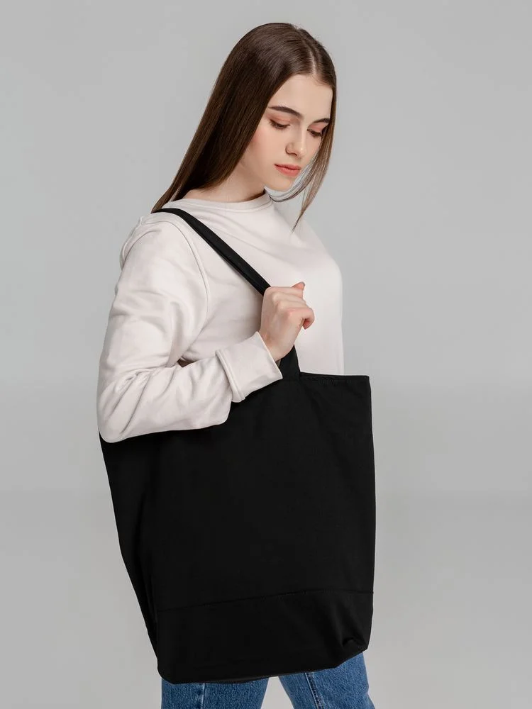 Сумка для покупок на молнии Shopaholic Zip черная - фото 6