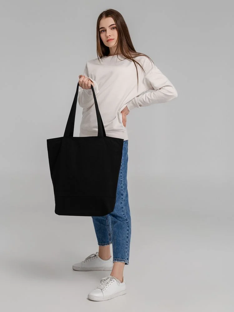 Сумка для покупок на молнии Shopaholic Zip черная - фото 8