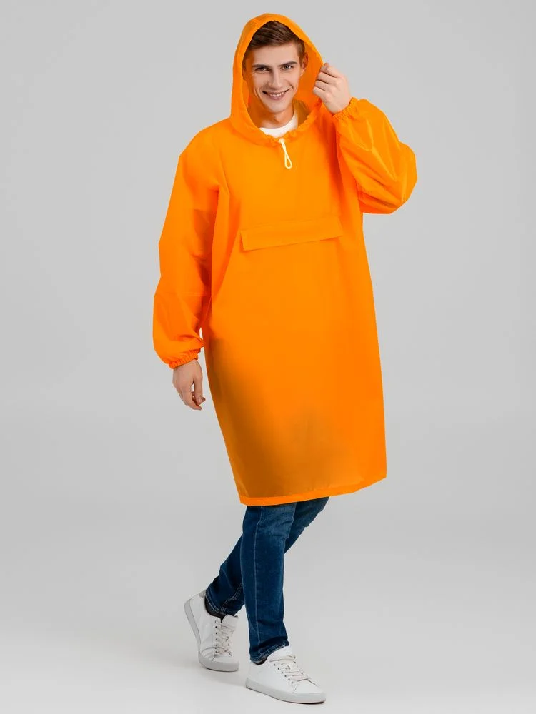 Дождевик-анорак Alatau, оранжевый неон, единый размер - фото 5