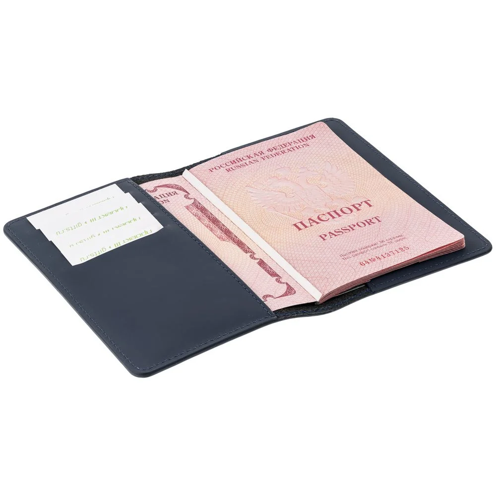 Обложка для паспорта Alaska синяя - фото 4