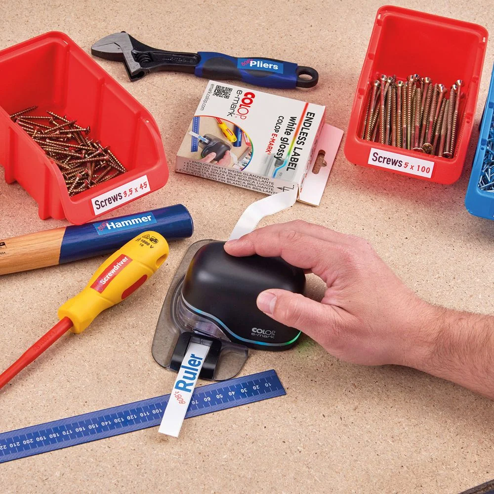 Клейкая лента для Colop e-mark, белая - фото 2