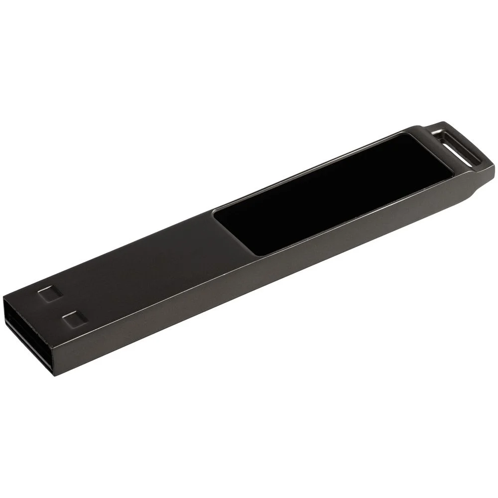 Флешка markBright Black с зеленой подсветкой 32 Гб