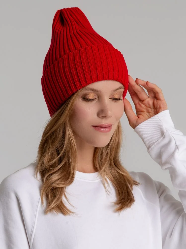 Шапка Yong, красная (алая) - фото 4