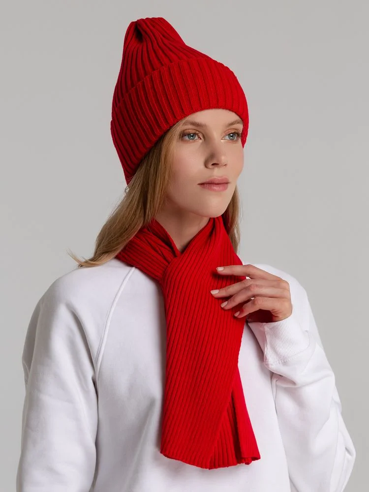 Шапка Yong, красная (алая) - фото 5