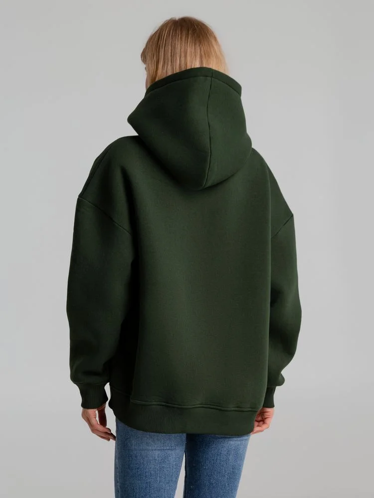 Худи Kulonga Oversize темно-зеленый хаки - фото 7