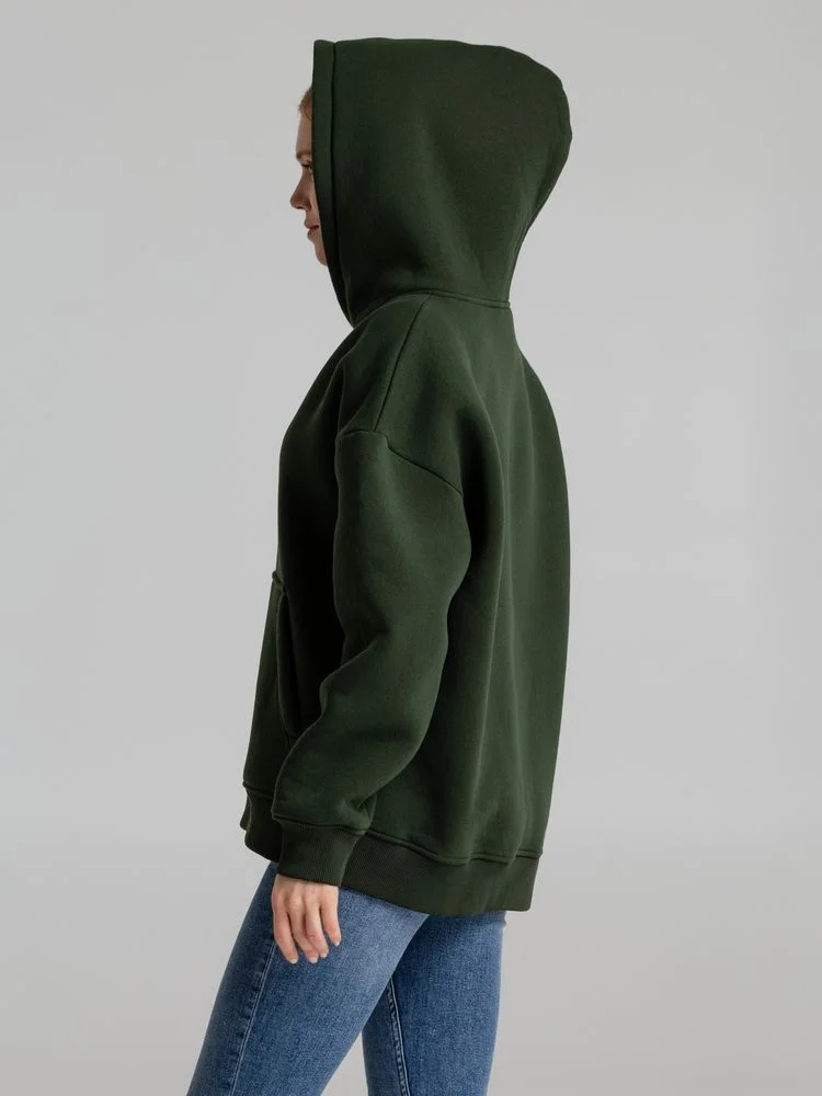 Худи Kulonga Oversize темно-зеленый хаки - фото 8