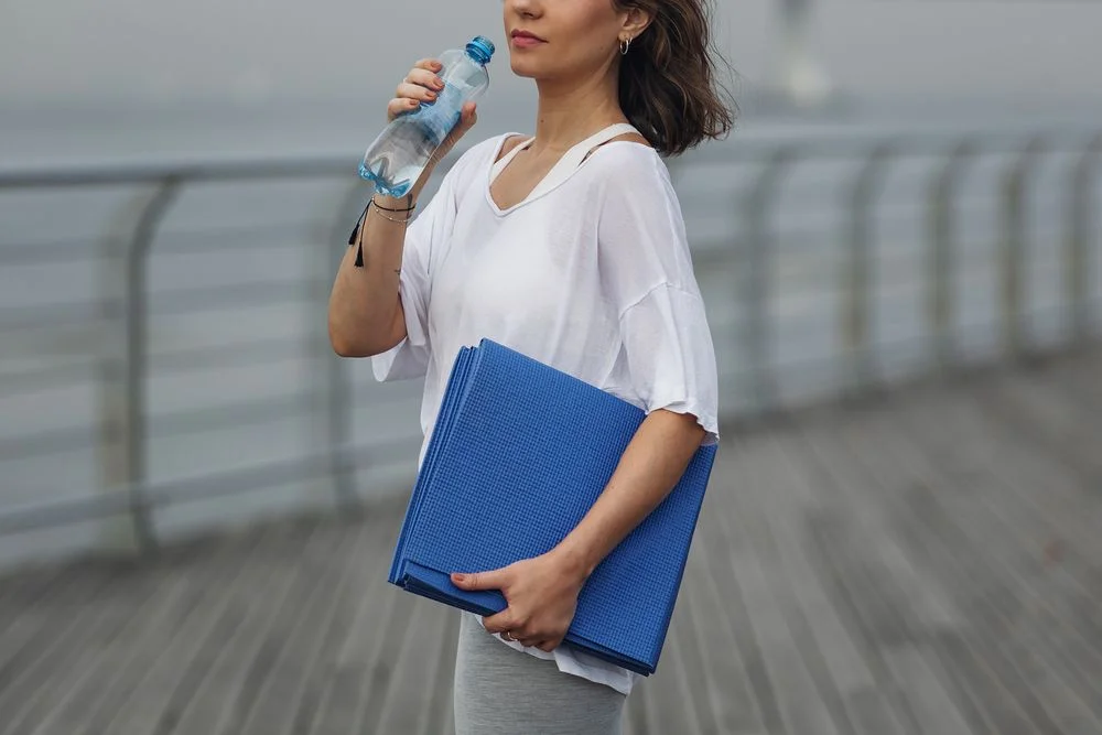 Складной коврик для занятий спортом Flatters синий - фото 4