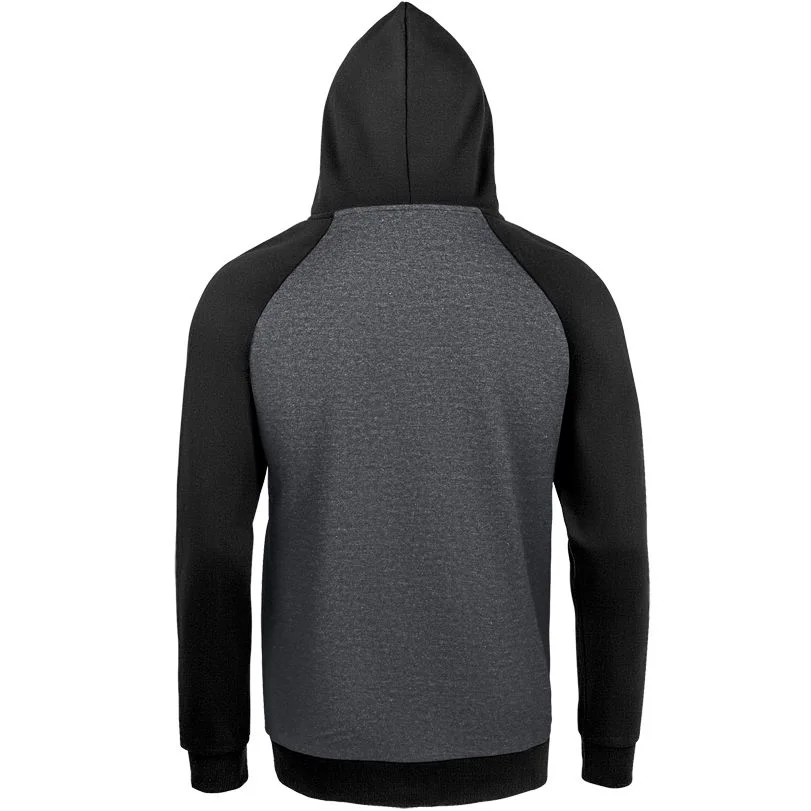 Толстовка унисекс Seattle, темный меланж с черным - фото 2