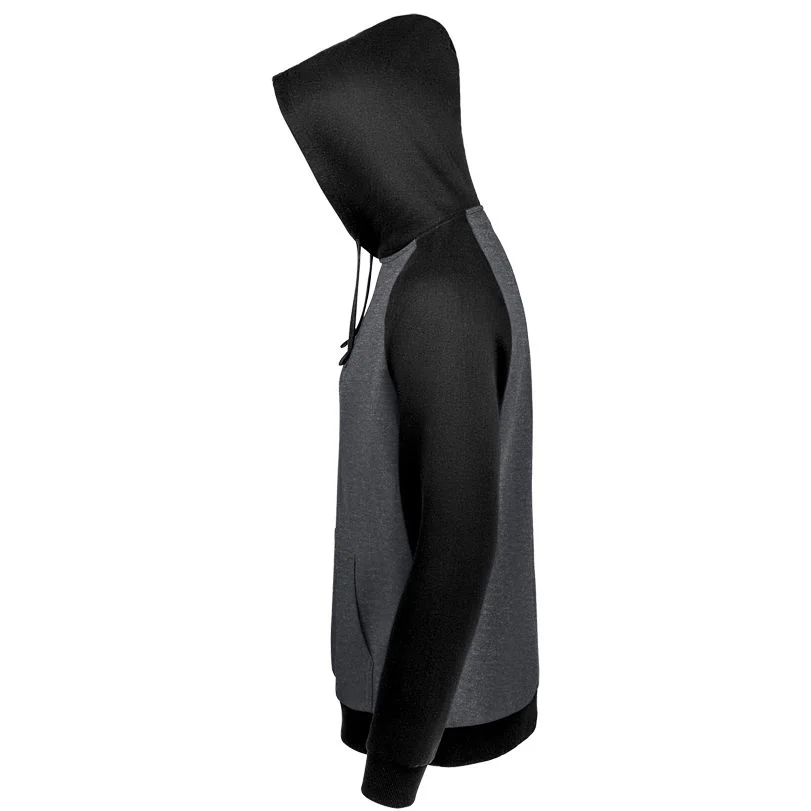 Толстовка унисекс Seattle, темный меланж с черным - фото 3