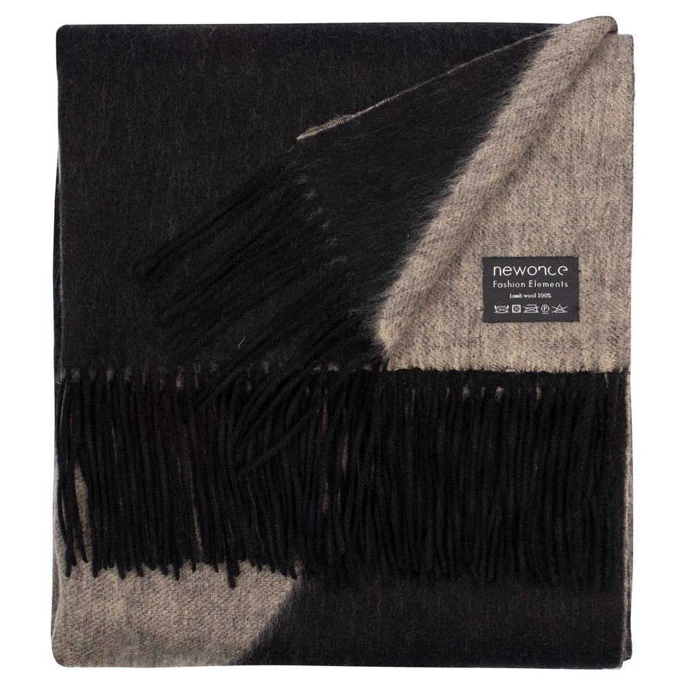 Палантин Charming, черный с бежевым - фото 3