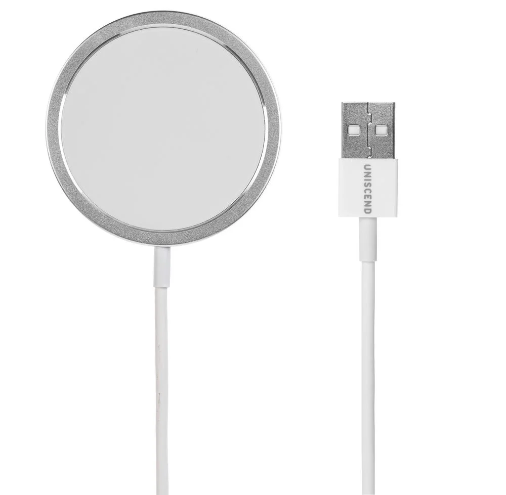 Беспроводное зарядное устройство с магнитами Magmate серебристое - фото 2