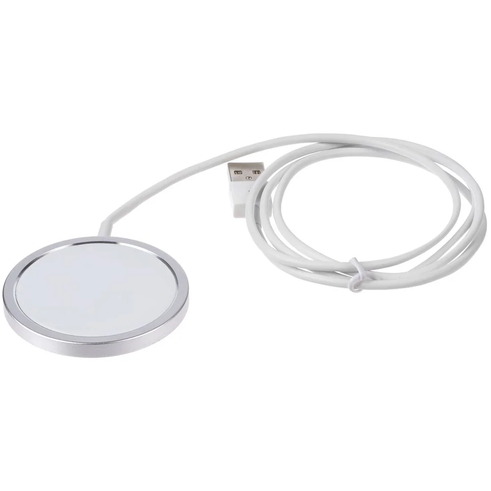 Беспроводное зарядное устройство с магнитами Magmate серебристое - фото 3
