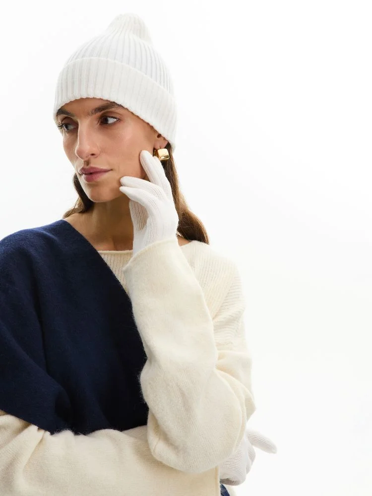 Шапка Bernard, молочно-белая (ванильная) - фото 5