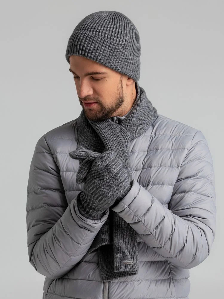 Перчатки Bernard серый меланж - фото 3