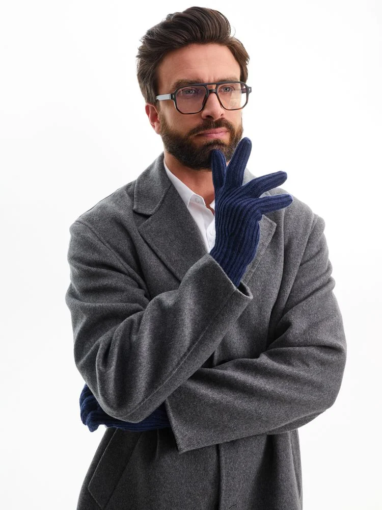 Перчатки Bernard темно-синие - фото 3