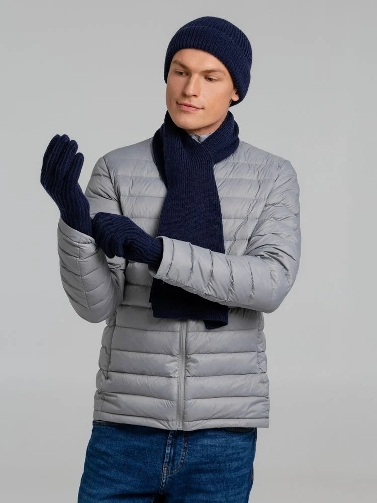 Перчатки Bernard темно-синие - фото 5