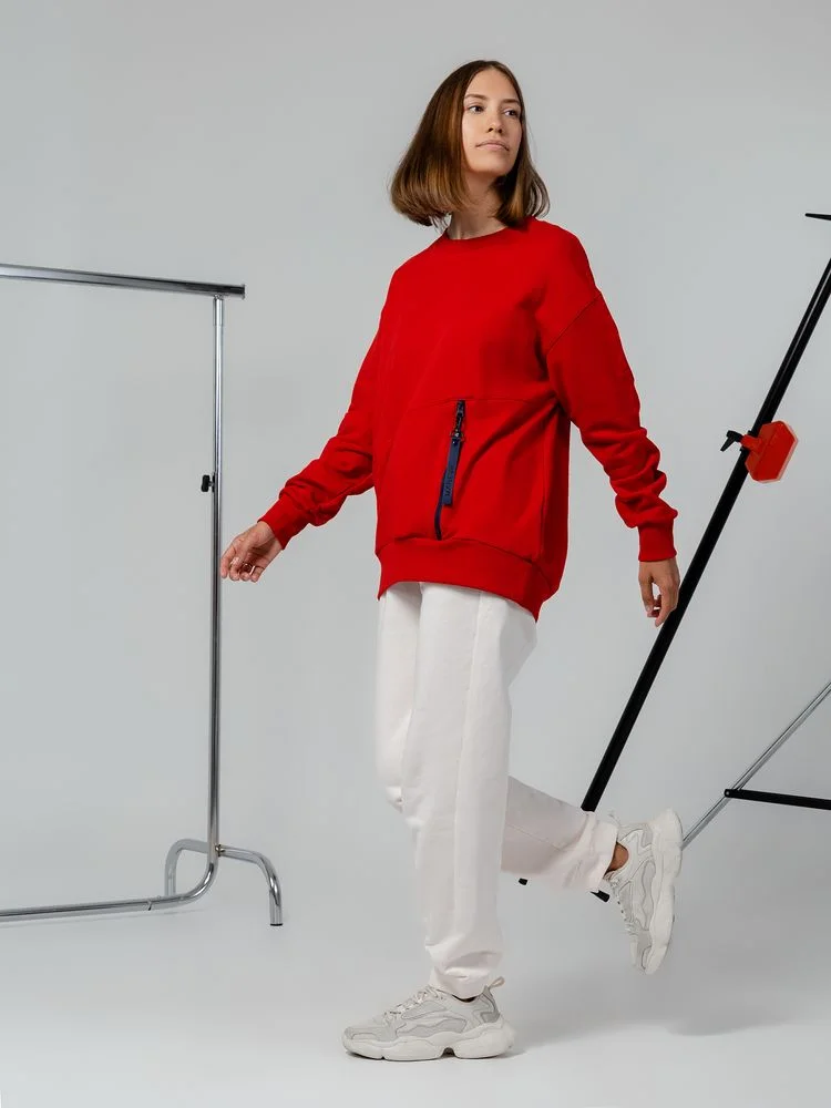 Свитшот унисекс Kosmos 2.0, красный - фото 8