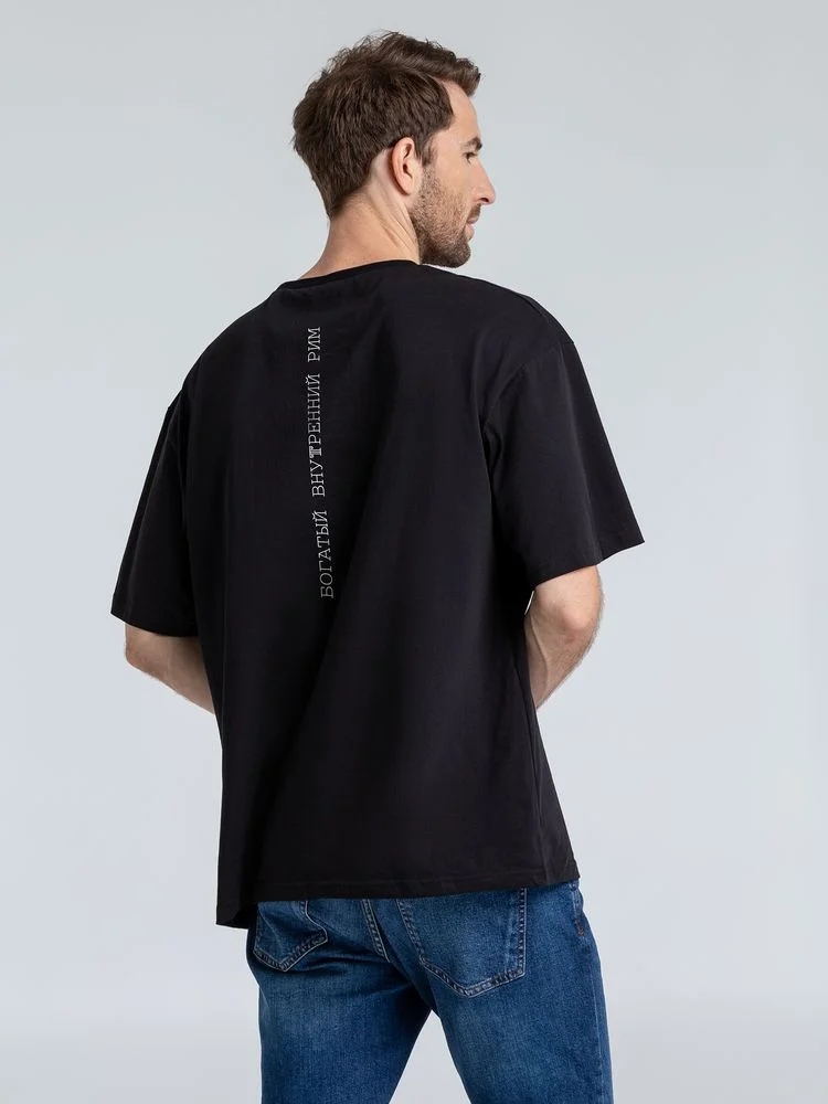Футболка оверсайз Внутренний Рим черная