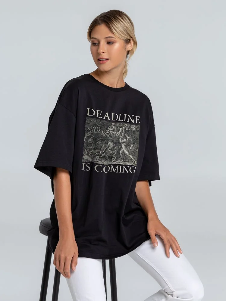 Футболка оверсайз Deadline черная - фото 2