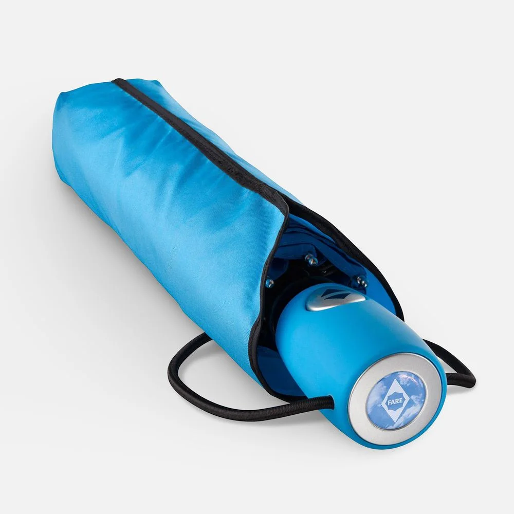 Зонт складной AOC голубой - фото 4