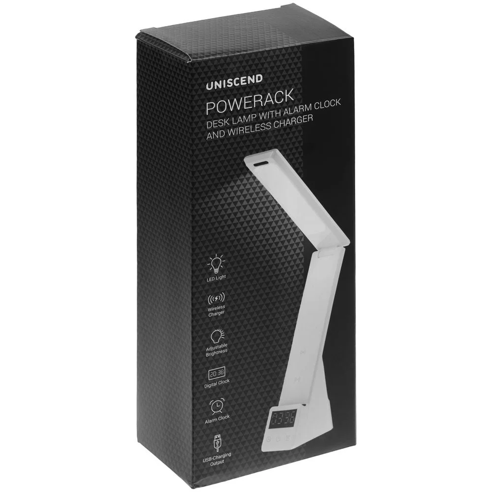 Лампа с беспроводной зарядкой смартфона и часов Powerack, белая - фото 14