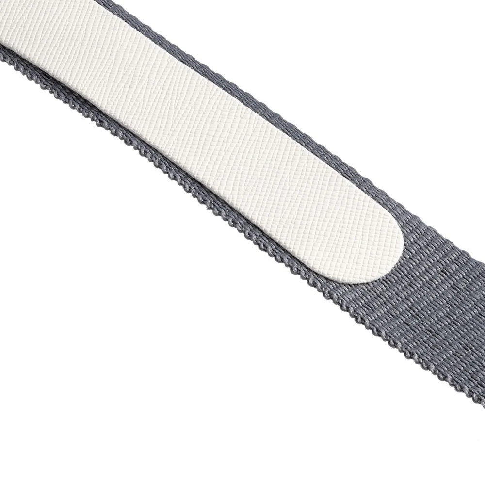 Лента для бейджа с ретрактором Devon, серая с белым - фото 5