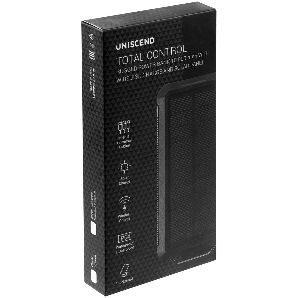 Аккумулятор защищенный Total Control 10000 мАч черный с серым - фото 9