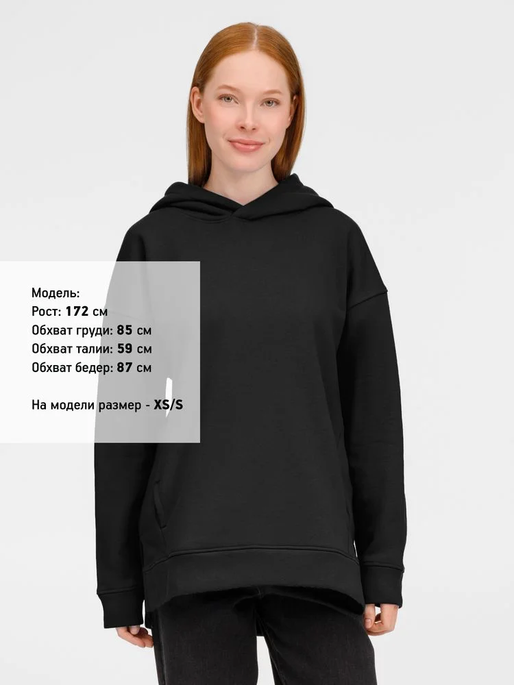 Худи оверсайз унисекс Tolla черное - фото 6