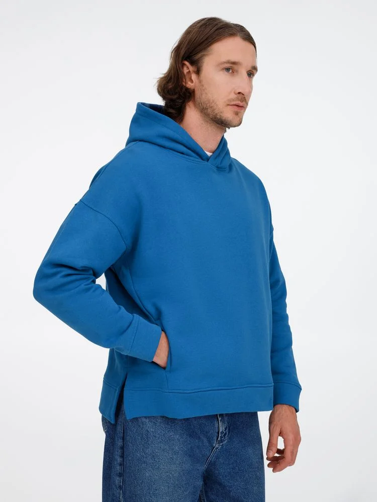 Худи оверсайз унисекс Tolla, синее (джинс) - фото 13