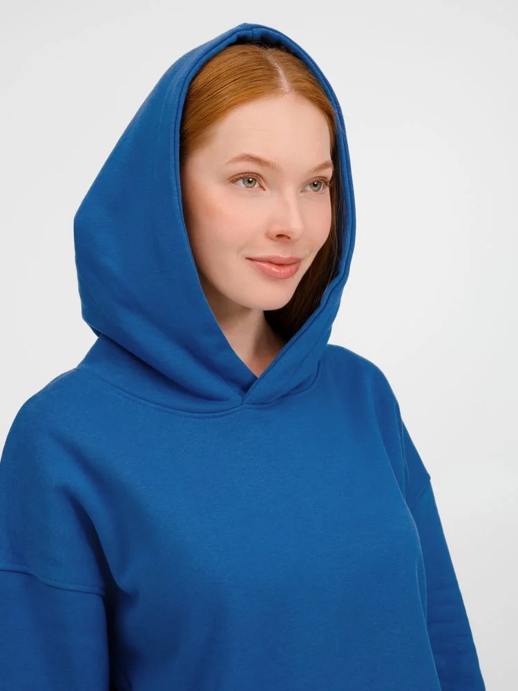 Худи оверсайз унисекс Tolla, синее (джинс) - фото 8