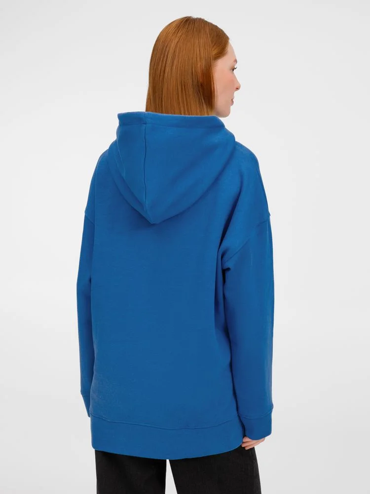 Худи оверсайз унисекс Tolla, синее (джинс) - фото 9