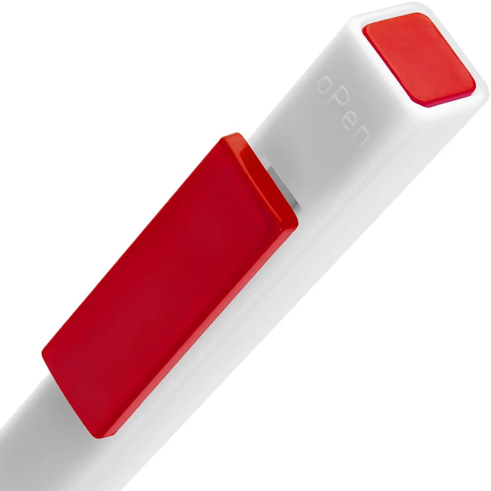 Ручка шариковая Swiper SQ белая с красным - фото 4