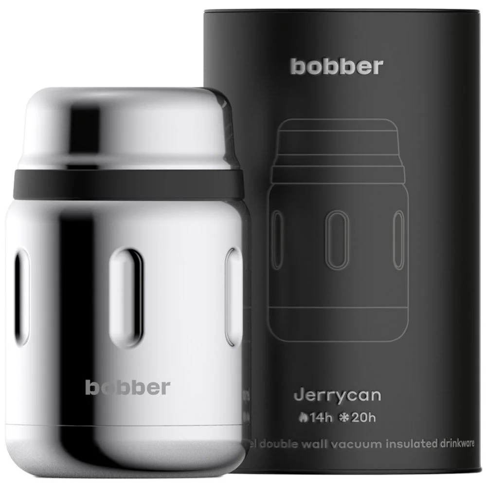 Термос для еды Jerrycan 700 вакуумный стальной зеркальный - фото 2