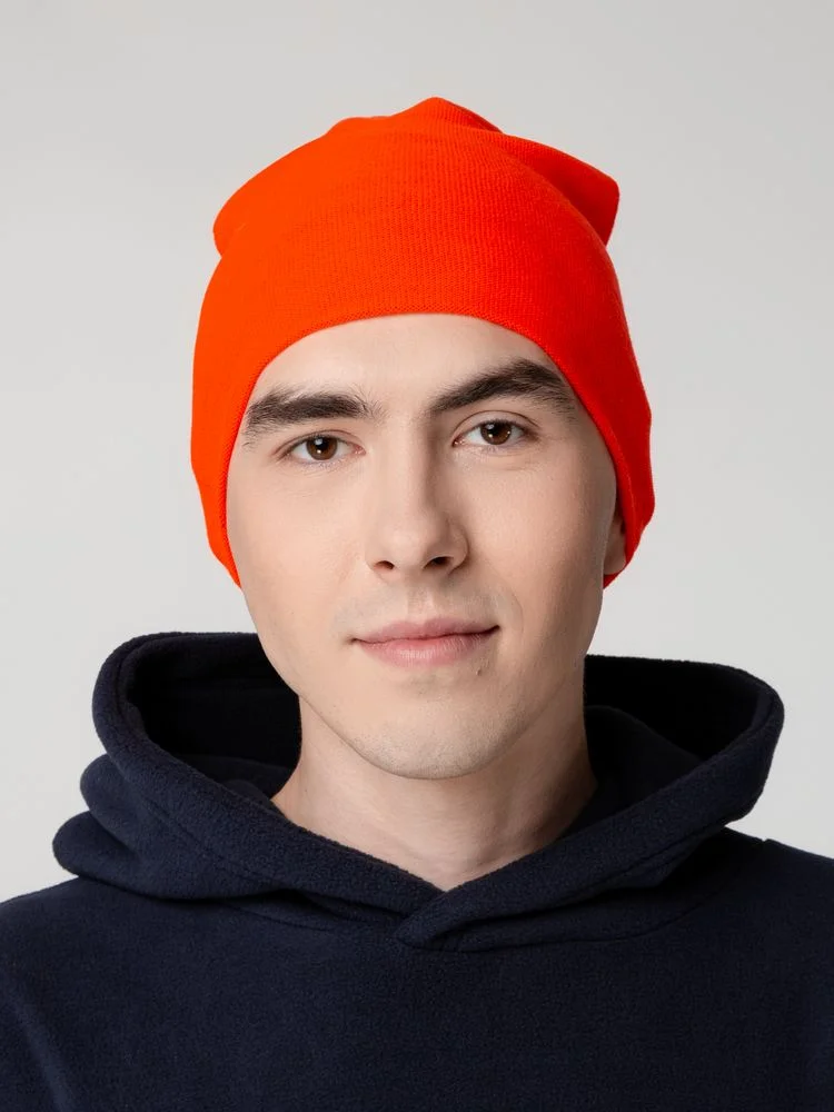 Шапка Hey, красно-оранжевая (кармин) - фото 4