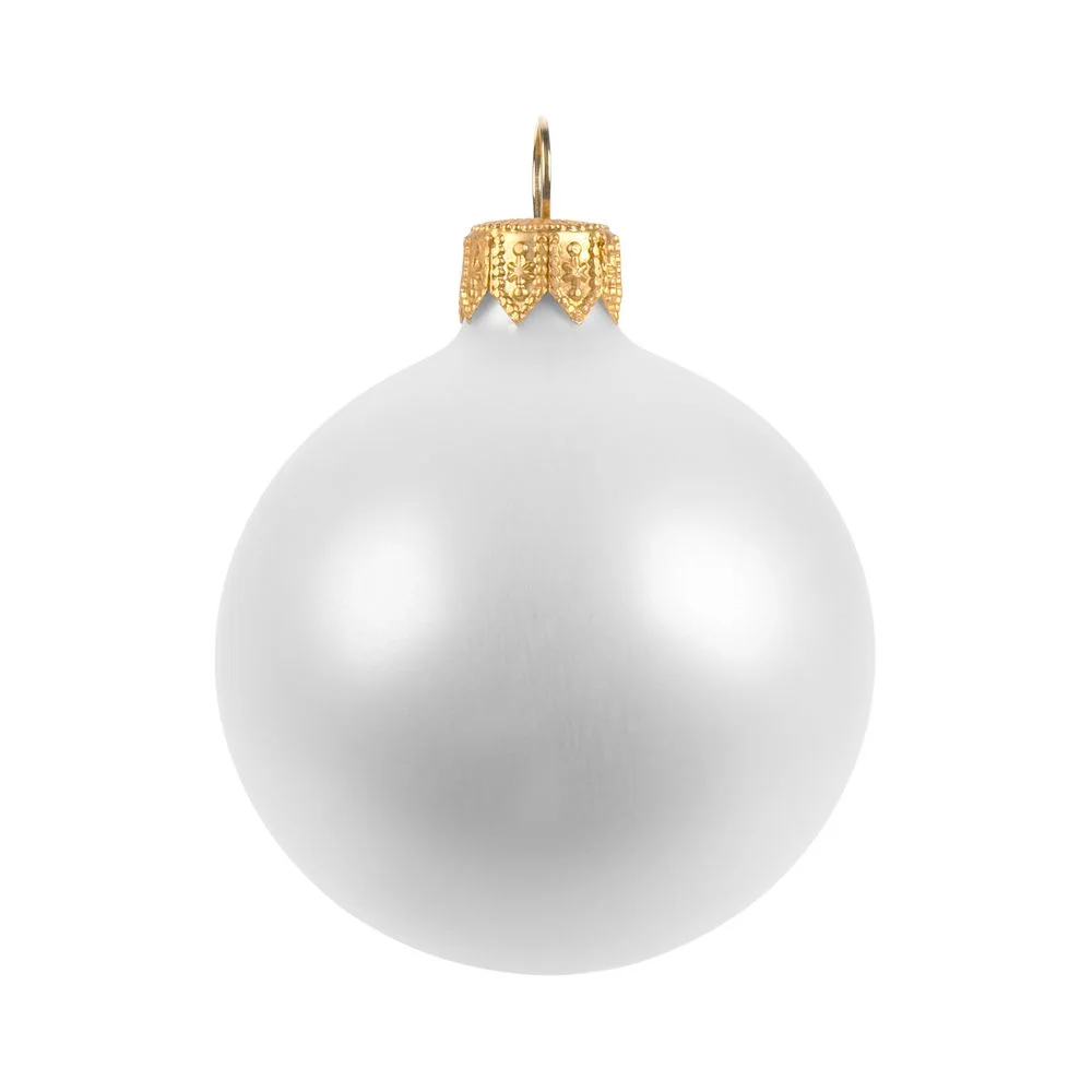 Елочный шар Gala Matt в коробке 6 см белый - фото 2