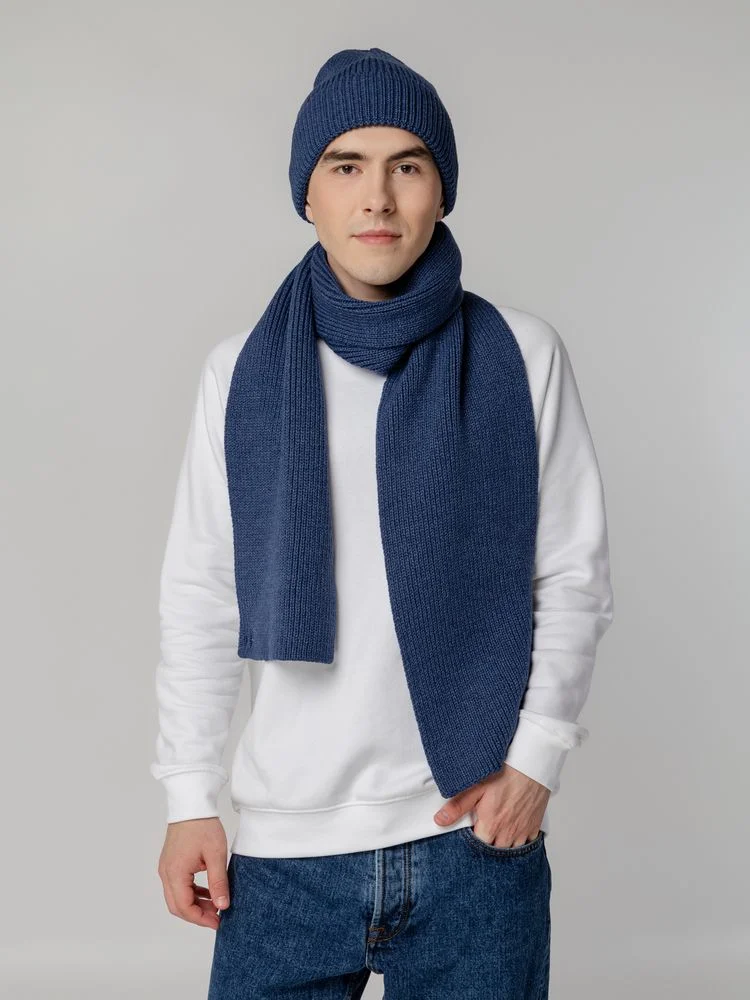 Шарф Tommi, синий меланж - фото 6